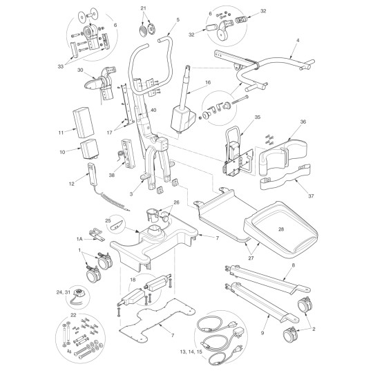 Hoyer lift parts diagram