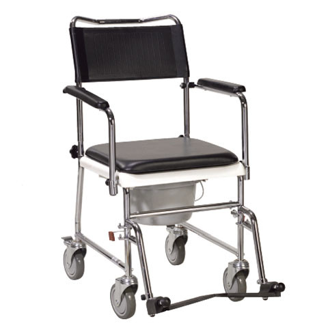 Drop-Arm Transport Commode 