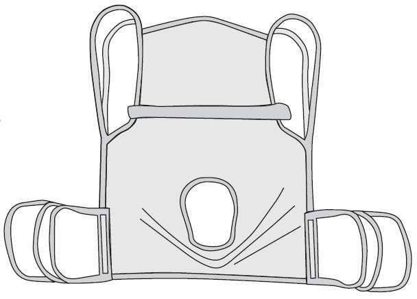 Drive One Piece Commode Sling w/ Positioning Strap