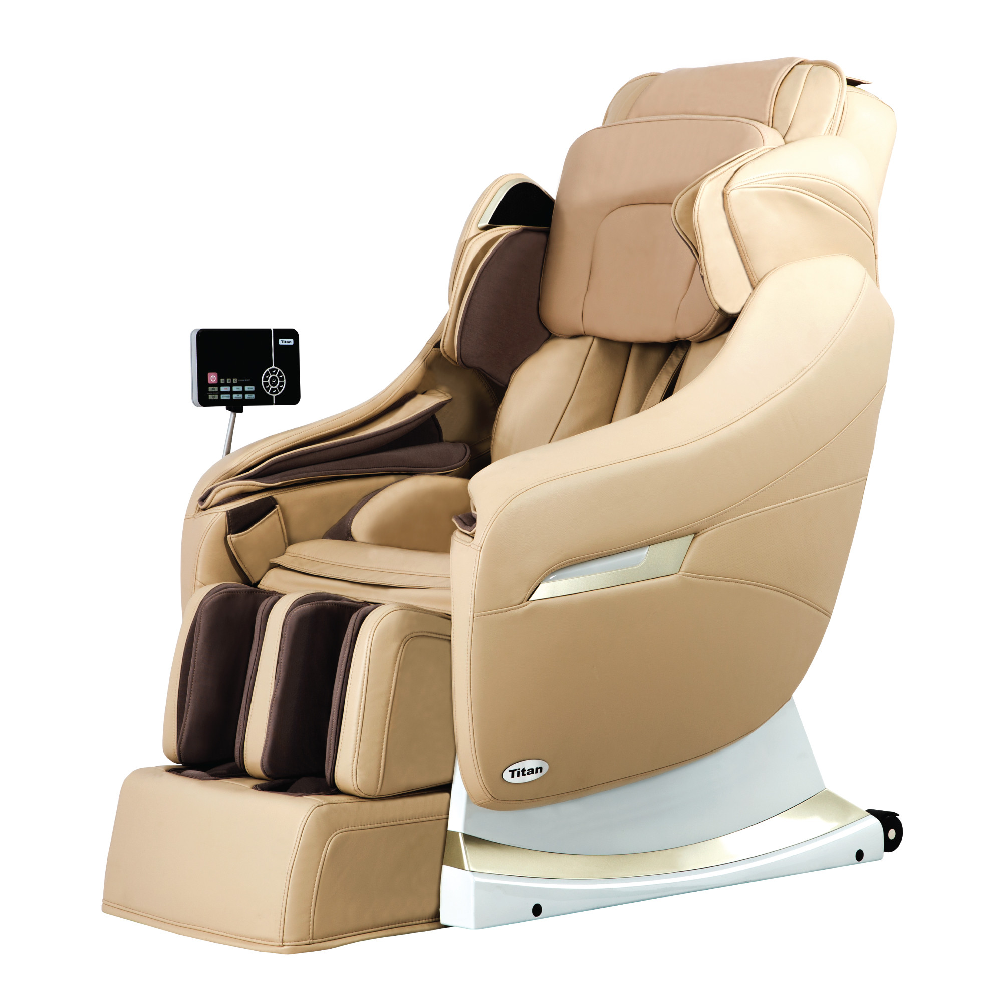 Titan Pro Executive Massage Chair - Cream - Front Angle View