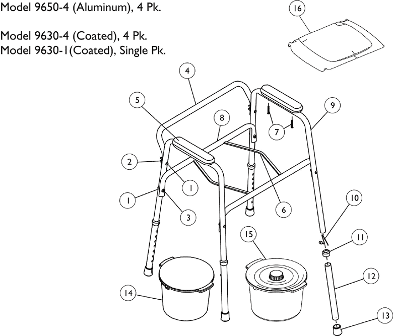 Invacare Seat for Commode with Lid