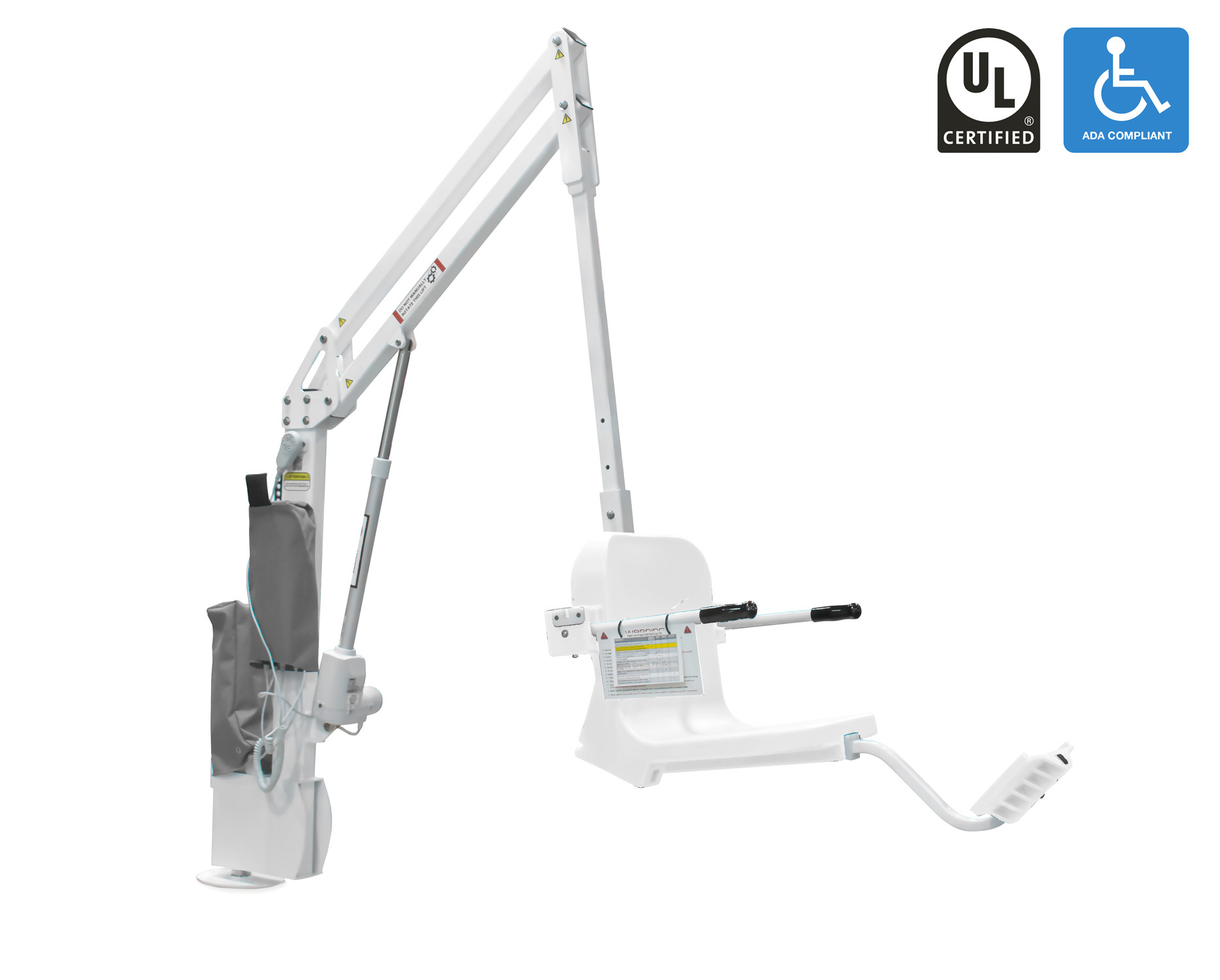 Aqua Creek Scout Excel ADA Compliant Pool Lift - White/White  no Anchor