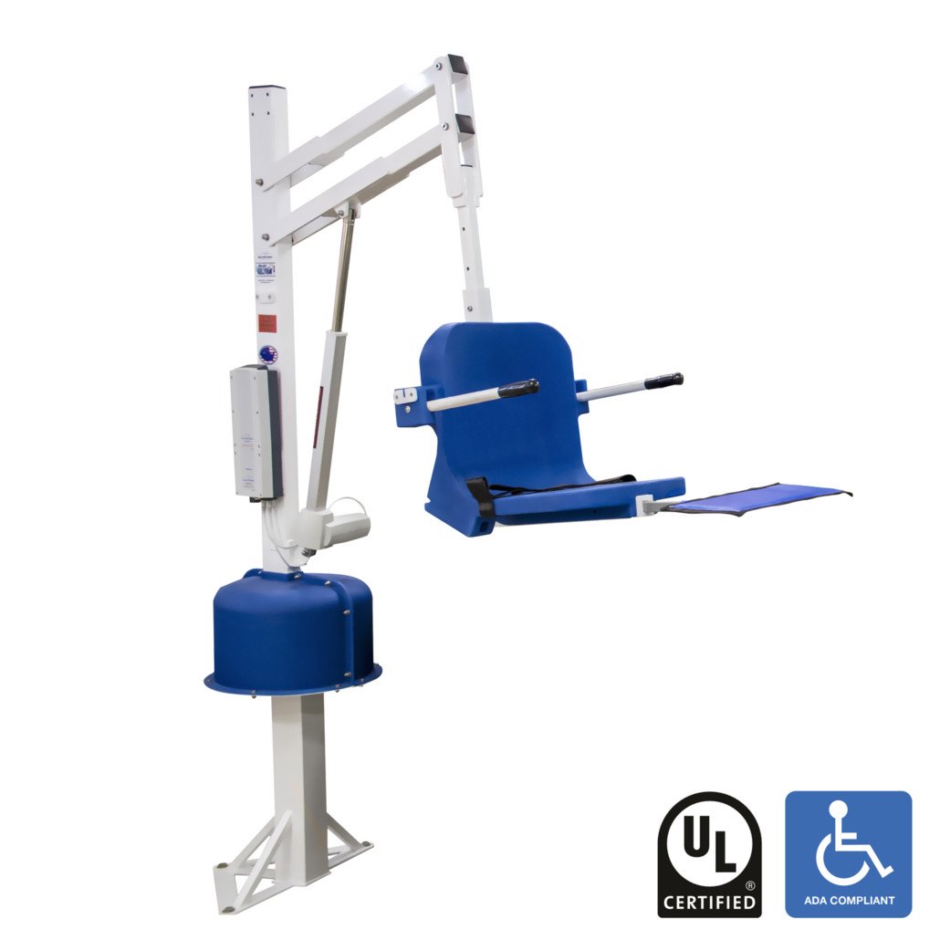 Spa Lift Ultra-51 - Anchor Not Included - White/Blue