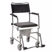 Drop-Arm Transport Commode 
