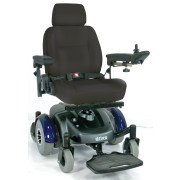 Image EC Mid Wheel Drive Power Wheelchair - Blue Panels - Front View