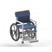  Aqua Creek PVC Pool Access Chair - 18in Mesh Seat and Slide Out Footrest