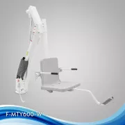 Aqua Creek Mighty 600 Pool Lift, No Anchor, White Powder Coat, White Seat, 600lb Capacity