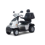 AFISCOOTER S4 Duo (Extra Wide Seat) 4-Wheel Scooter Silver