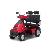 AFISCOOTER S4 Duo (Extra Wide Seat) 4-Wheel Scooter Red