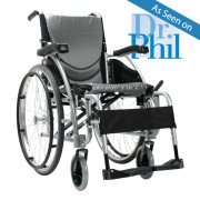 S-Ergo 115 - Ultra Lightweight Ergonomic Wheelchair with Swing Away Footrest - 16" Seat - Silver