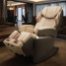 Osaki Japan 4S Premium Massage Chair - Cream - Reclined Side Vew