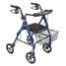 D-Lite Aluminum Rollator with Removable 8" Casters - Blue - 750NB