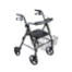 D-Lite Aluminum Rollator with Removable 8" Casters - Black - 750NBK