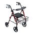 D-Lite Aluminum Rollator with Removable 8" Casters - Red - 750NR