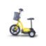 E-Wheels 3 Wheel Stand or Sit Scooter with Folding Tiller - EW-18 Yellow
