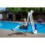 Aqua Creek Mighty 400 Pool Lift, No Anchor, White Powder Coat, Blue Seat, 400lb Capacity