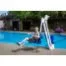 Aqua Creek Mighty 400 Pool Lift, No Anchor, White Powder Coat, Blue Seat, 400lb Capacity