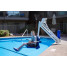 Aqua Creek Mighty 400 Pool Lift, No Anchor, White Powder Coat, Blue Seat, 400lb Capacity