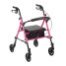 Adjustable Height Rollator with 6" Wheels - Pink