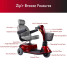 Zip'r Breeze 3-Wheel Heavy Duty Mobility Scooter - Features